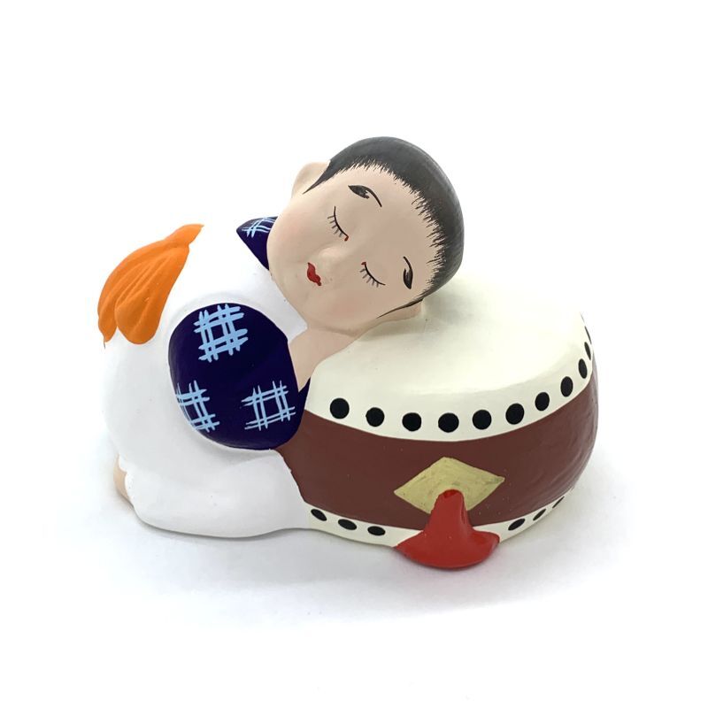 土人形］津屋崎人形／いねむり童太鼓 - 旅猫雑貨店オンライン ｜ 通販