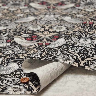 USAコットン オックスプリント生地 moda willam Morris いちご泥棒生地