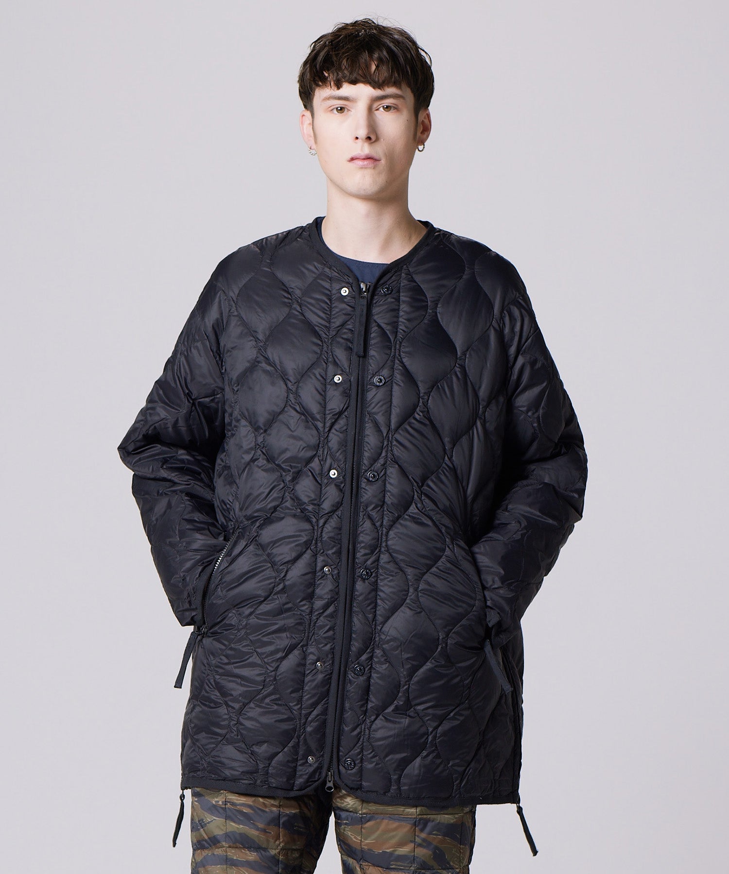 ミリタリー M65 ライナーWジップ ダウンジャケット-ソフトシェル