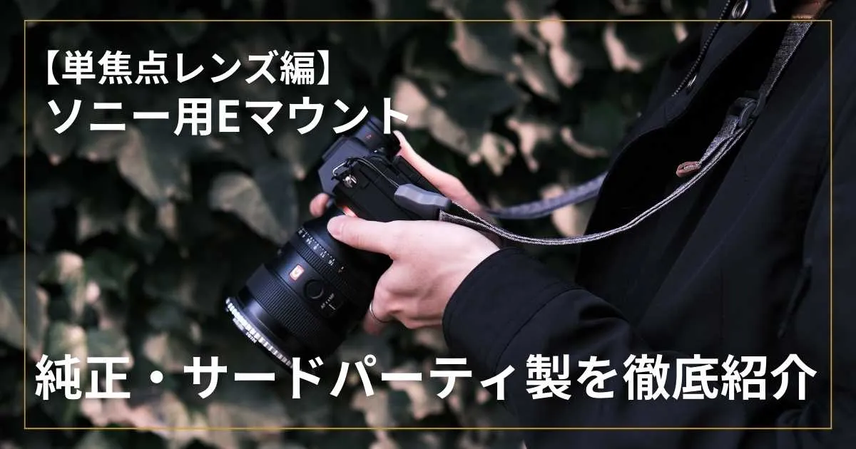 2025年版単焦点レンズ】ソニー用Eマウントレンズを純正・サード