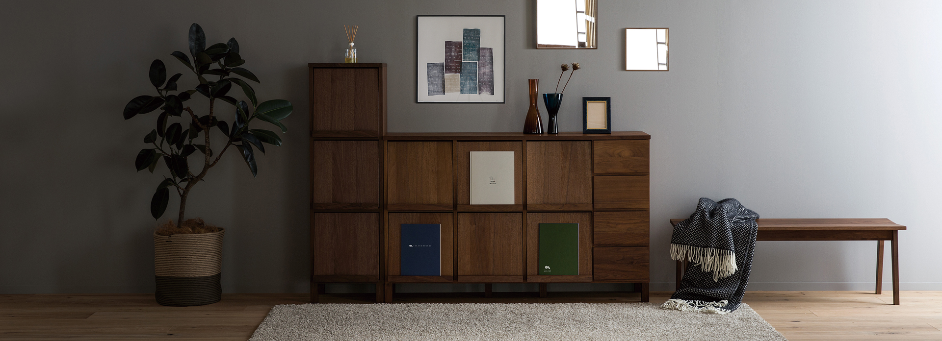 レッチェ 77マガジンレコードラック WALNUT(W77×D39.5×H95.5cm)税込