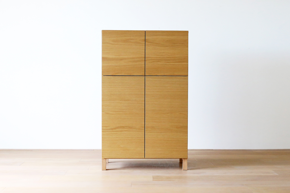 レッチェ 80ハイキャビネット OAK(W80×D39.5×H129.5cm)税込￥108,000