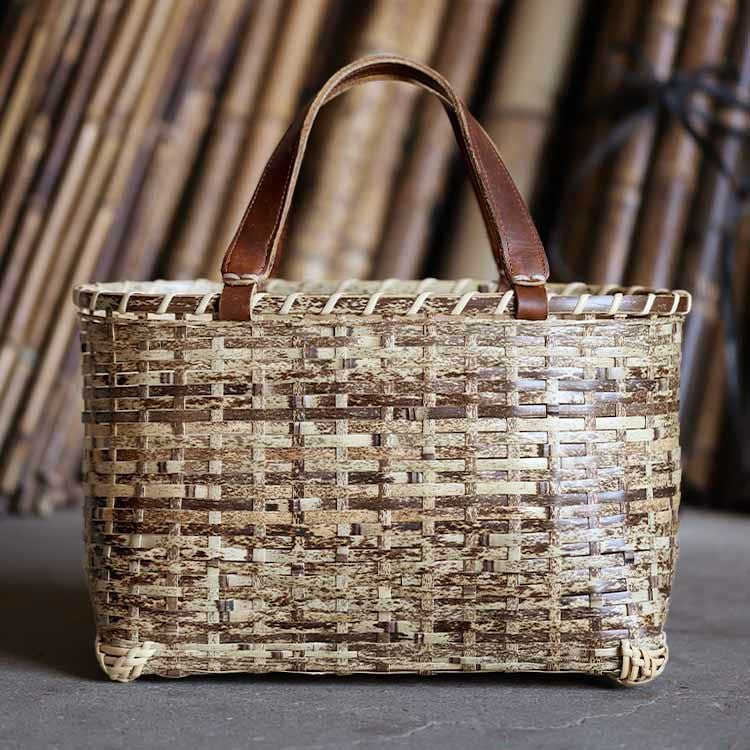 スズ竹市場かご（小）篠竹 | 虎斑竹専門店 竹虎