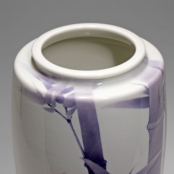 初代真葛香山 宮川香山『紫金彩竹之画花瓶』瀧屋美術 鎌倉 美術品専門店