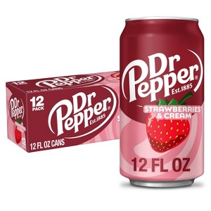 Dr Pepper Strawberries & Cream Soda - 12pk/12 fl oz Cans : Target