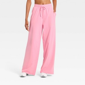 Women's Washed Jersey Wide Leg Pants - JoyLab™ Light Pink XXS : Target