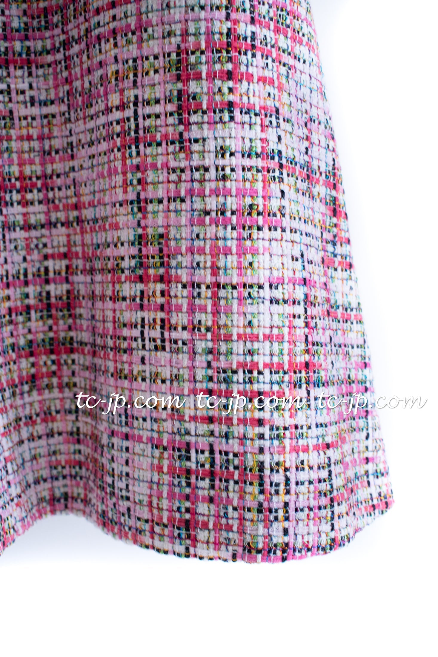 シャネル ワンピース CHANEL ピンク マルチカラー コットン ツイード