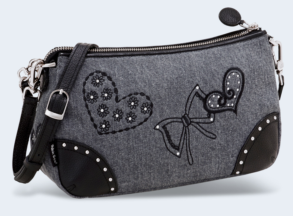 リボンズ 2ウェイショルダーバッグ（グレーデニム） / Think Bee