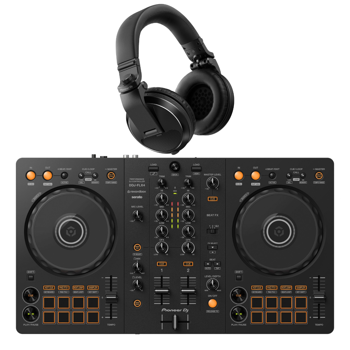 Pioneer DJ DDJ-FLX4 with HDJ-X5: The Ultimate DJ Package
