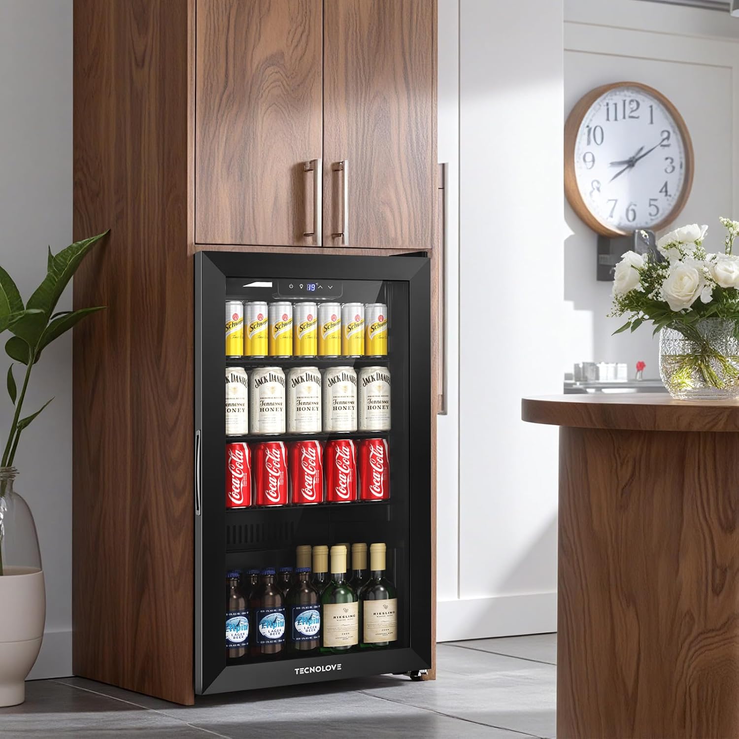 ドリンク冷蔵庫 86L 3～18℃ ファン式 自動霜取り – TECNOLOVE