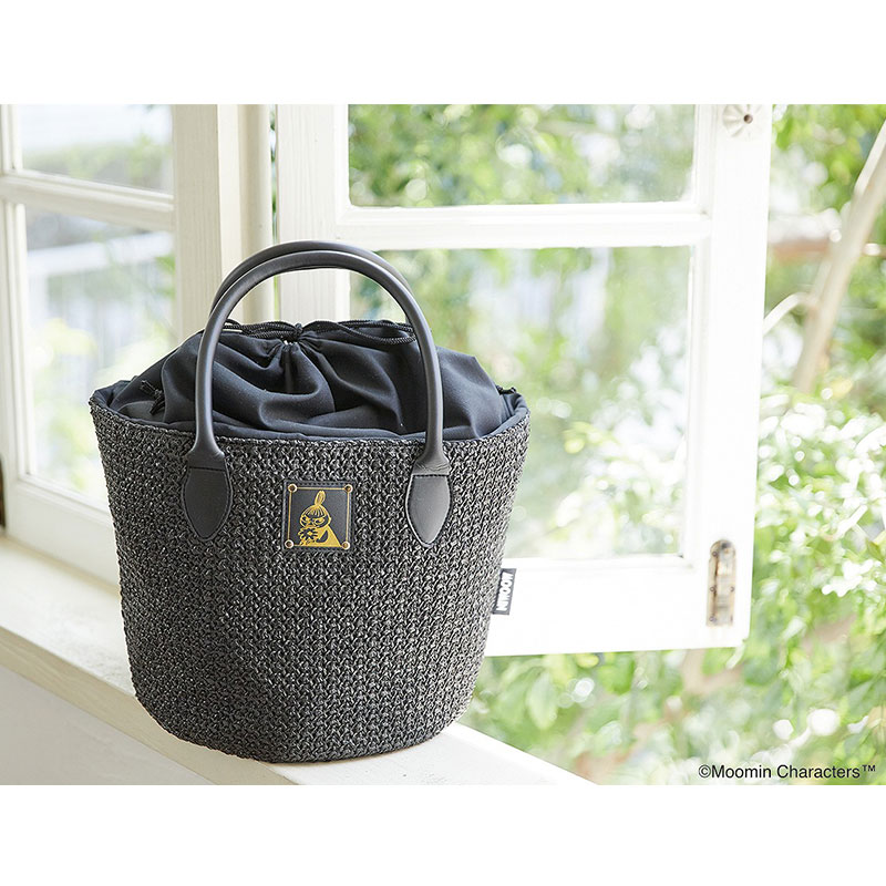 MOOMIN たっぷり入る！ 巾着つきBIGかごバッグ BOOK BLACK ver