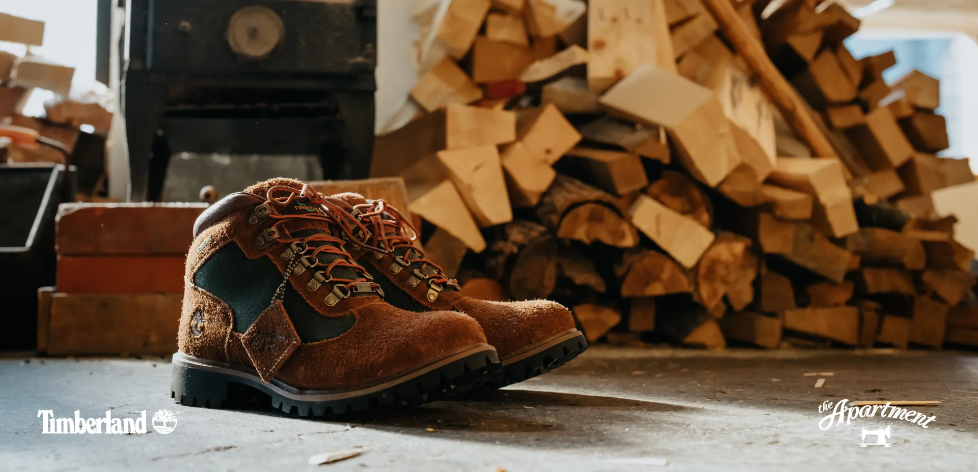 the Apartment x Timberland ビブラムマッシュ フィールド ブーツ GTX