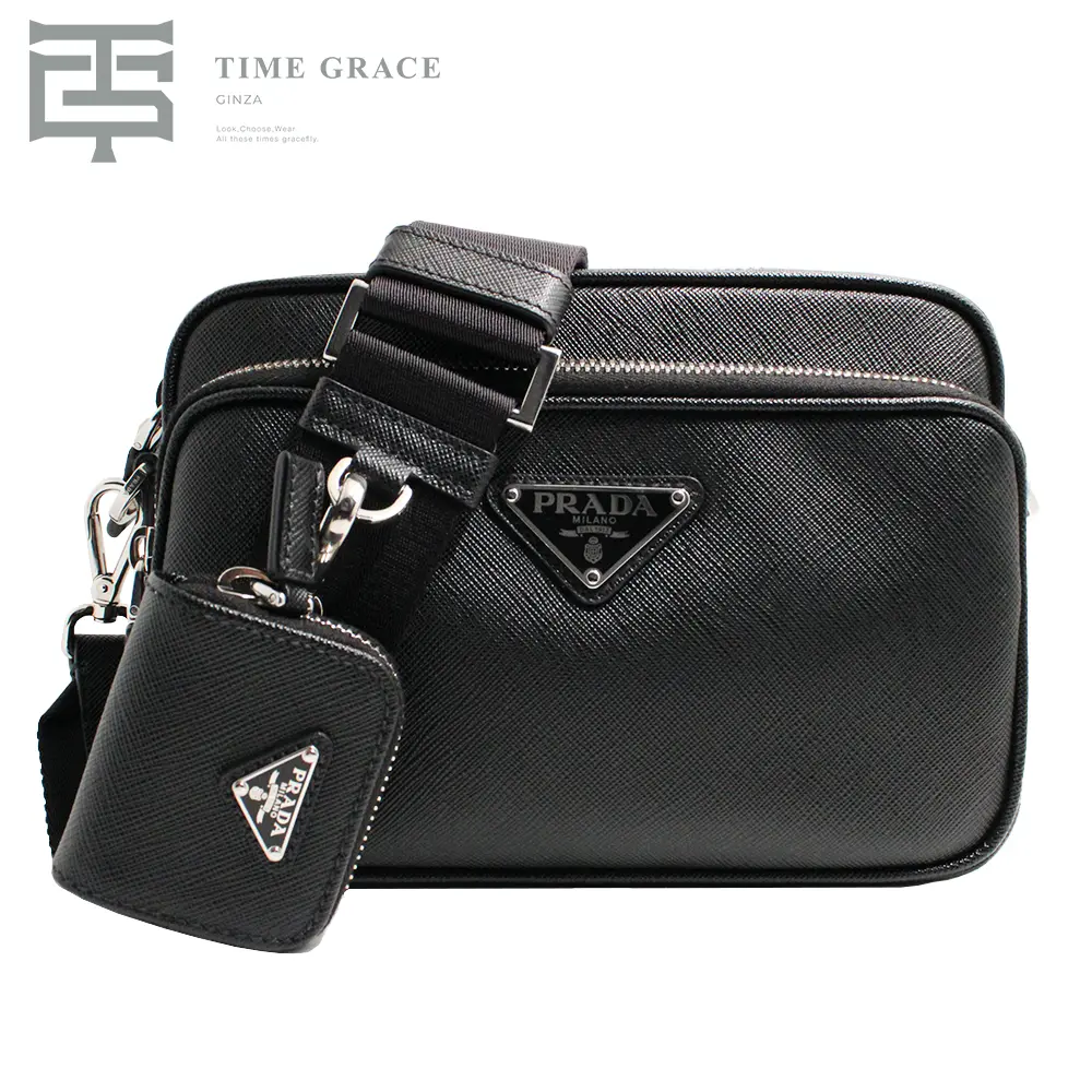 サフィアーノレザー ショルダーバッグ/ プラダ バッグ ユニセックス