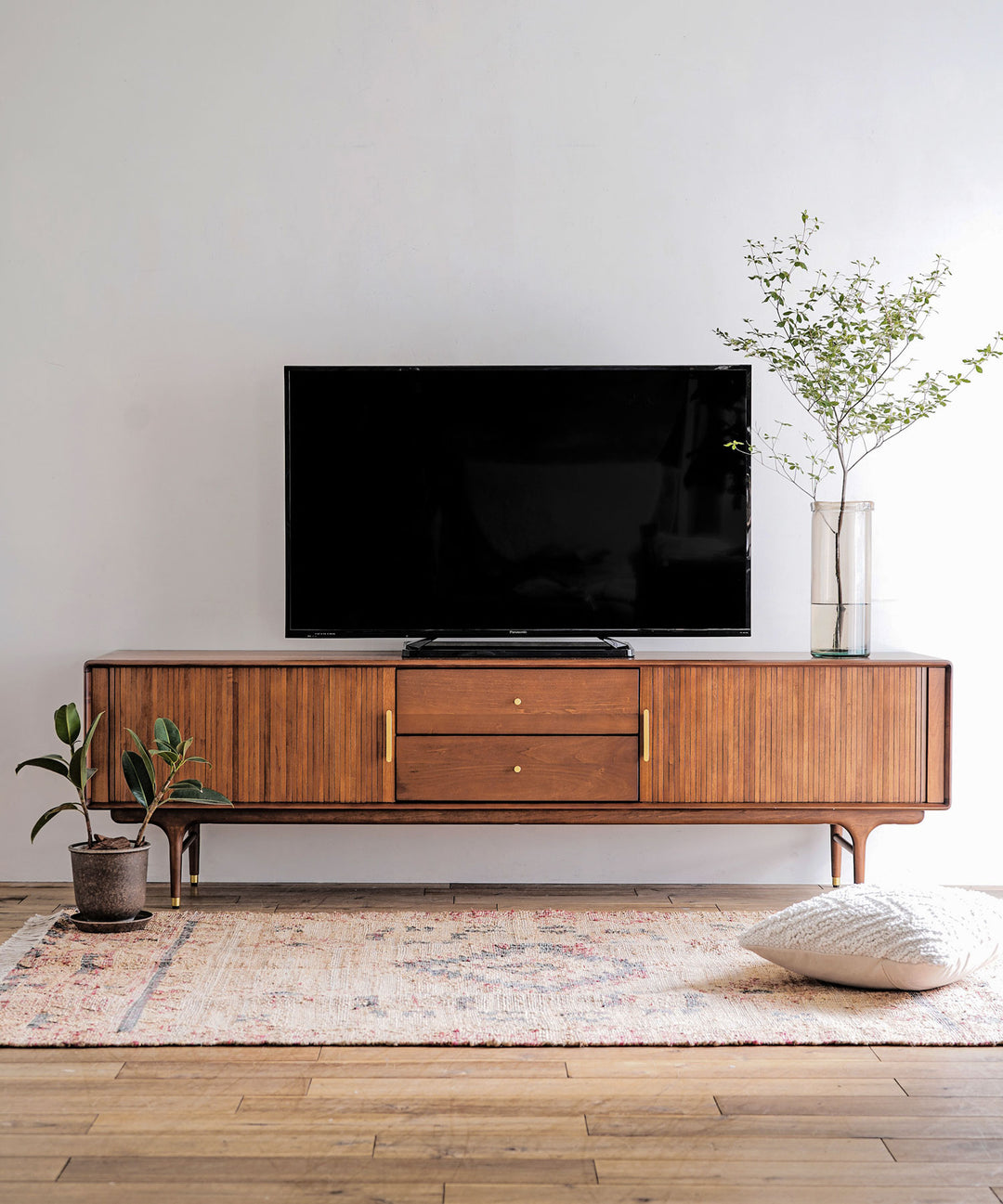 JULIE テレビボード ダークブラウン 幅200cm - 北欧ヴィンテージ