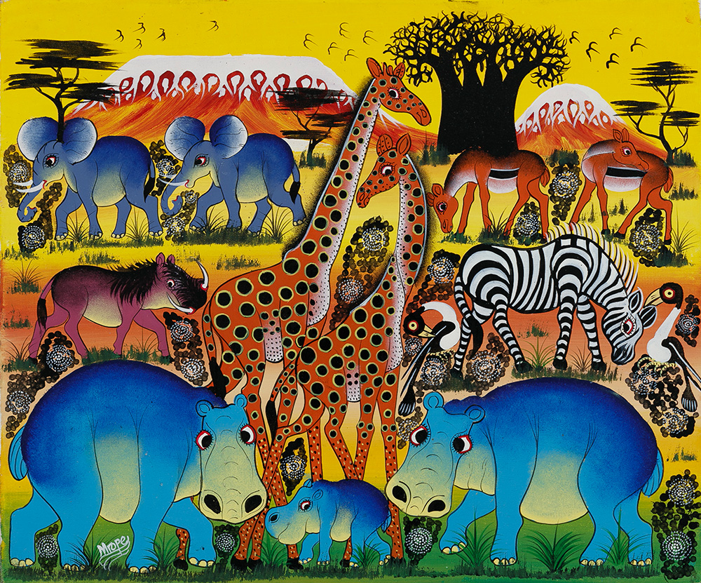 シマウマの親子 - ティンガティンガオンラインショップ