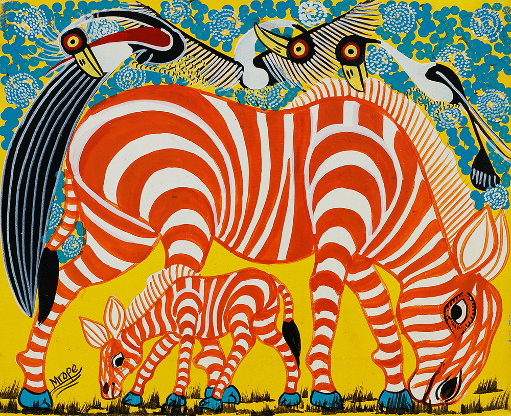 シマウマの親子 - ティンガティンガオンラインショップ