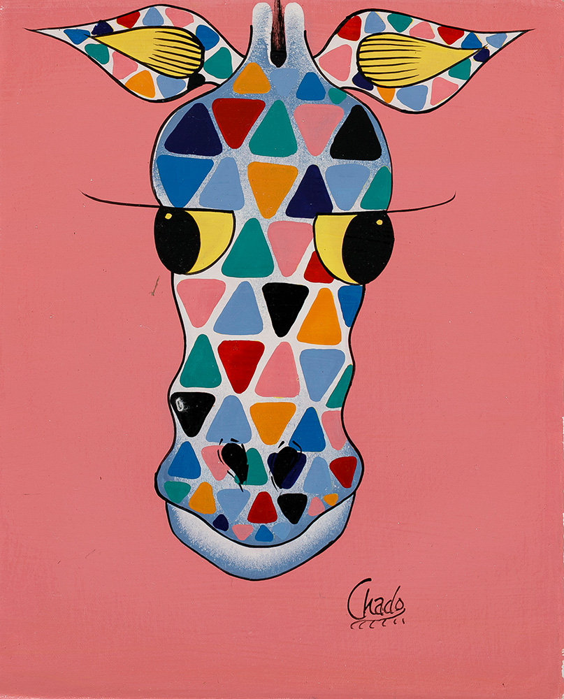 キリンの親子 - ティンガティンガオンラインショップ