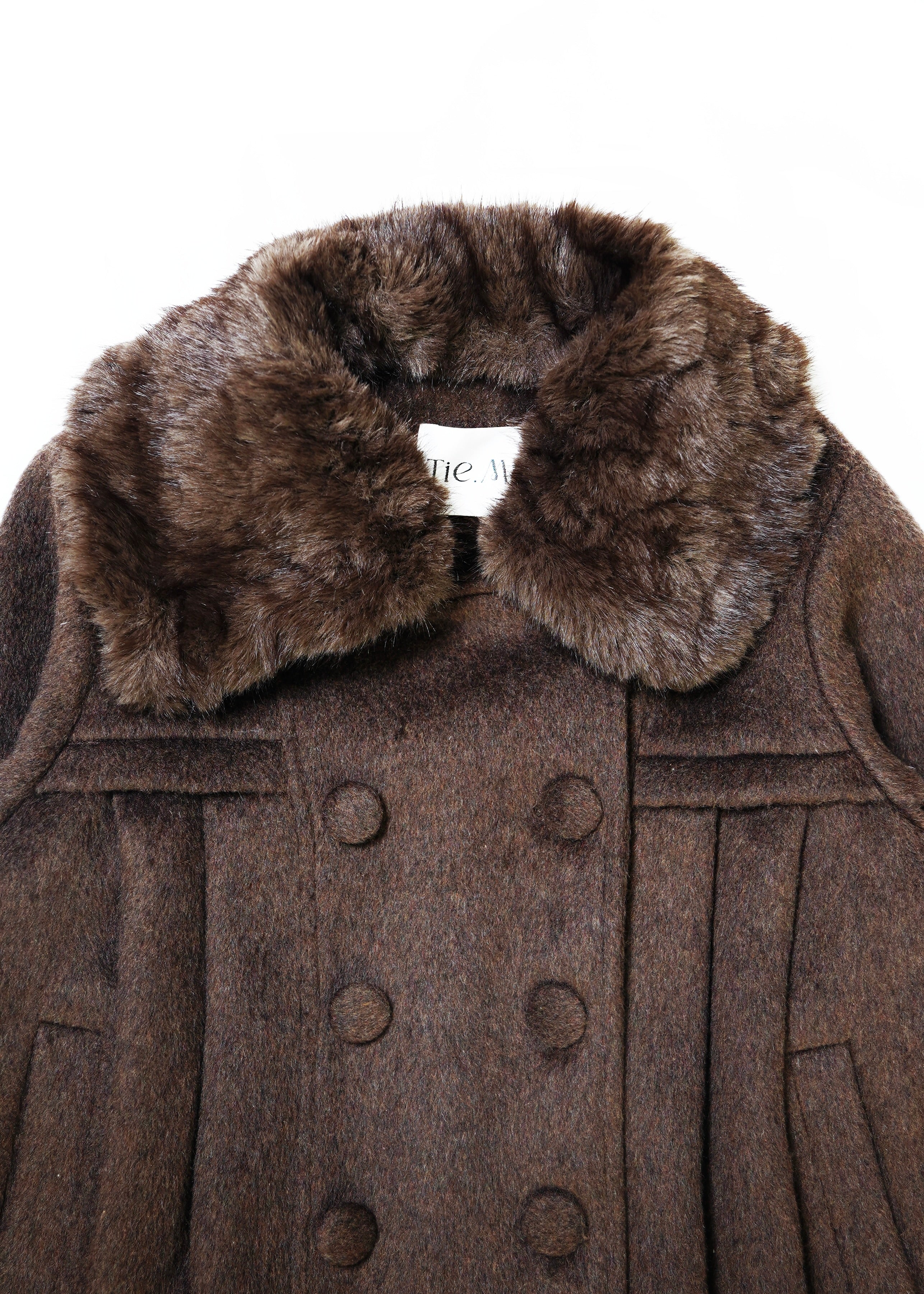 新色黒追加発売】grace fur collar wool coat – Tie.Me