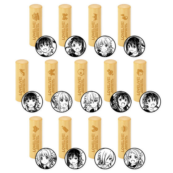 ラブライブ！虹ヶ咲学園スクールアイドル同好会×痛印堂 丸印18mm（13種