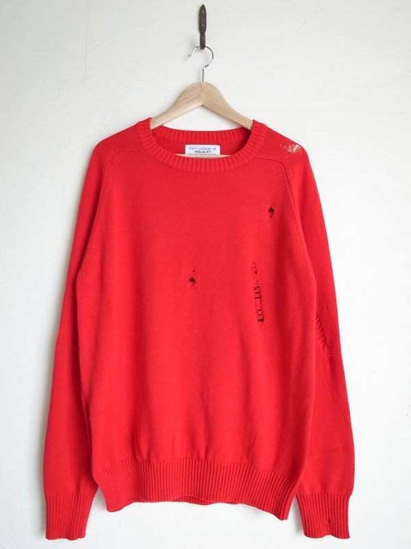 PEEL&LIFT cotton damaged jumper ダメージニット - tity