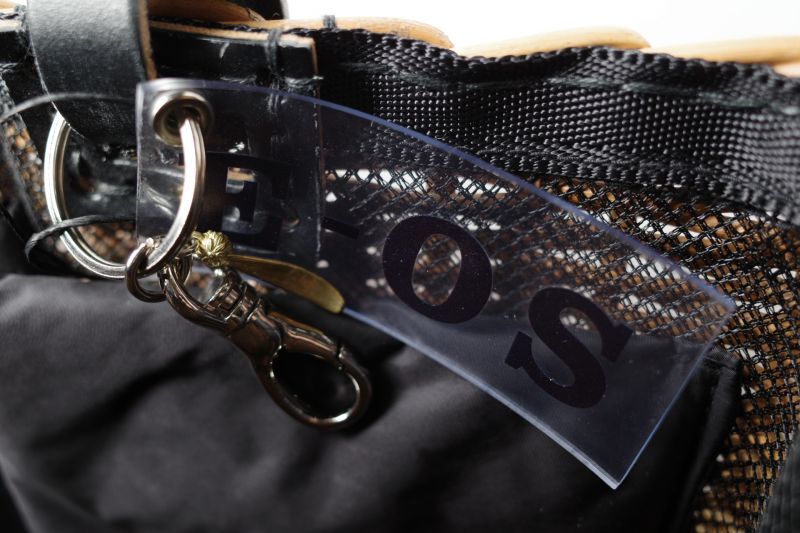 ebagos エバゴス ブライドルレザー×籐プリント入りショルダーバッグ - tity