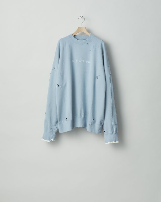 stein OVERSIZED REBUILD SWEAT LS・BLUE GREY - tity