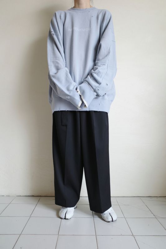 stein OVERSIZED REBUILD SWEAT LS・BLUE GREY - tity