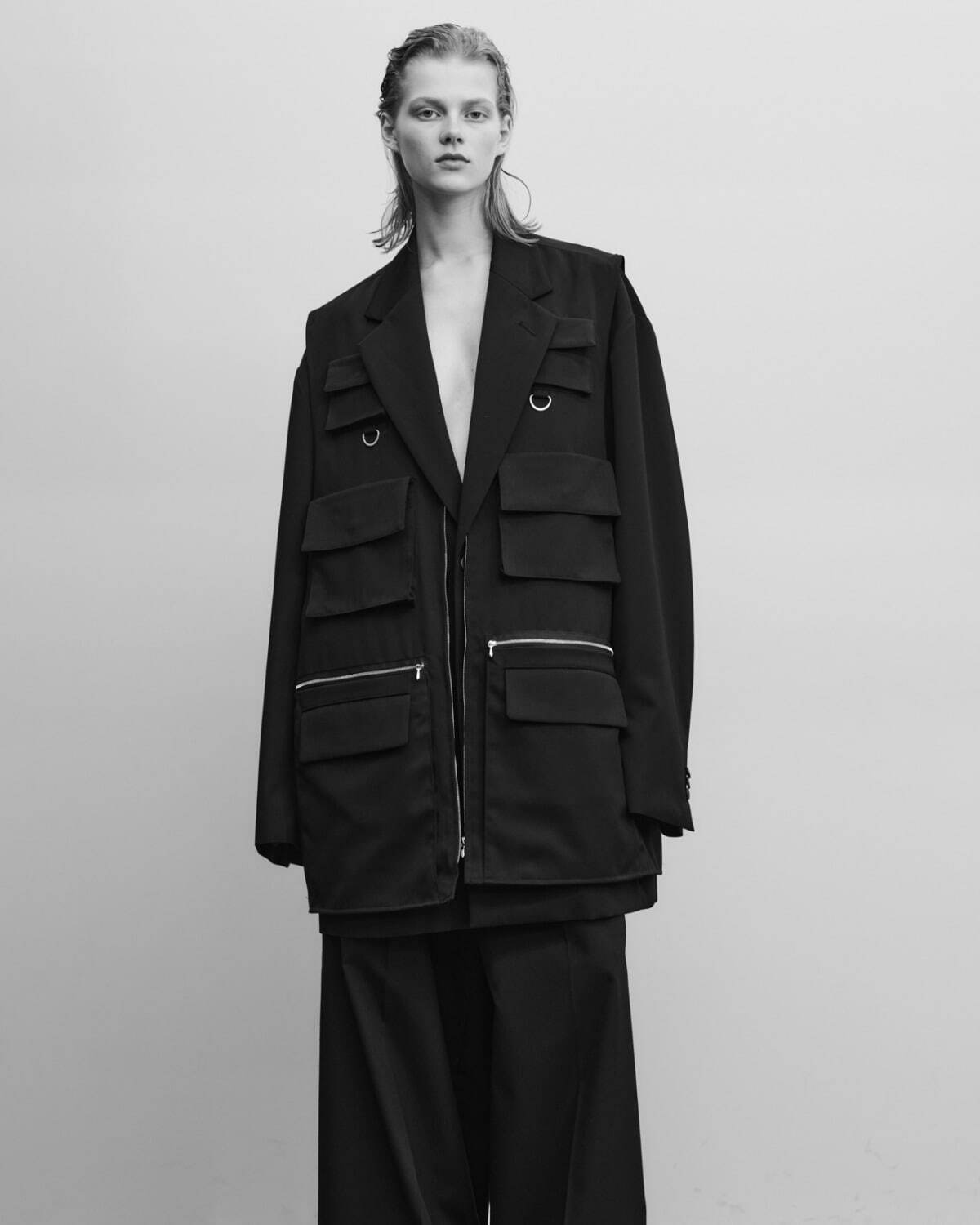 ssstein OVERSIZED MULTI POCKET VEST・BLACK - tity