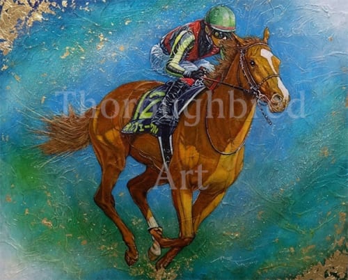 上鈴木正一 油彩画 A3サイズ『 レイデオロ 』ロバート様のオーダー作品