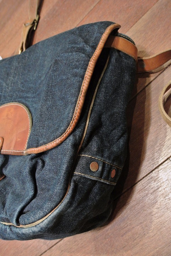 40%OFF!! 】RRL ダブルアールエル デニム+レザー メールショルダー