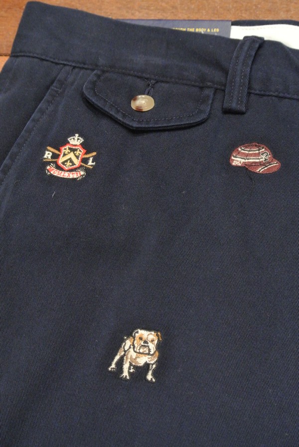 RALPH LAUREN 刺繍入りチノエプロン RALPH LAUREN 刺繍入りチノ