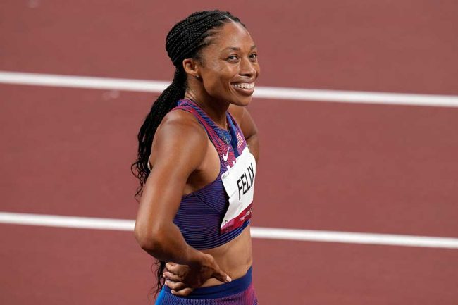 帰宅した米陸上女王フェリックス 待っていた2歳娘の歓迎が米話題