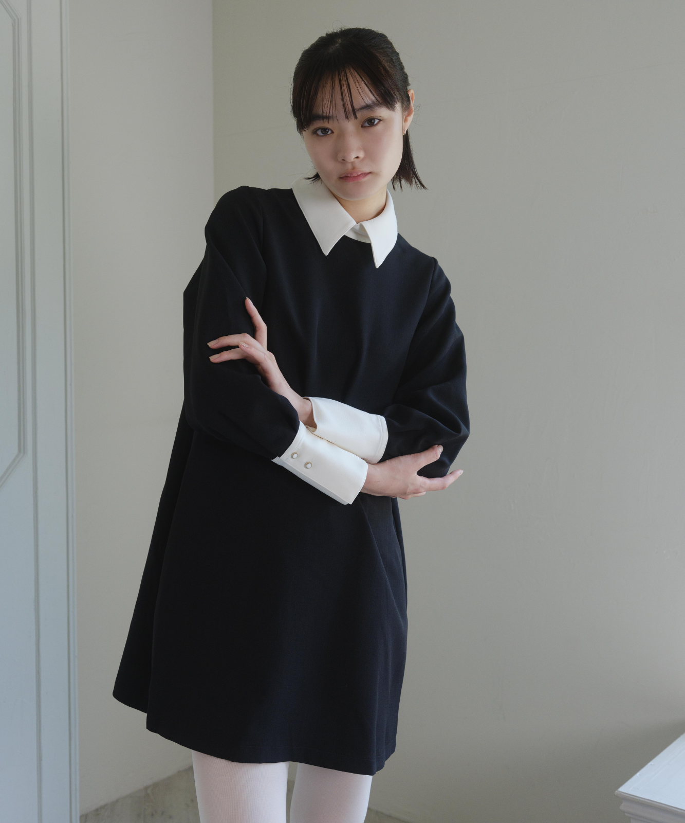 ≪通常販売≫【THE DRESS #60】bicolor mini dress（バイカラーミニ