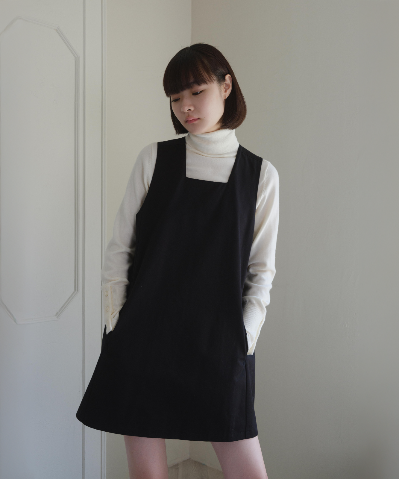≪通常販売≫square neck mini jumper skirt （スクエアネックミニ