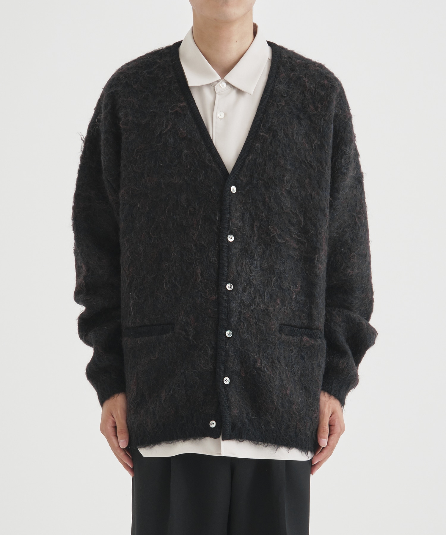 3COLOR JACQUARD MOHAIR CARDIGAN ｜ YOKE