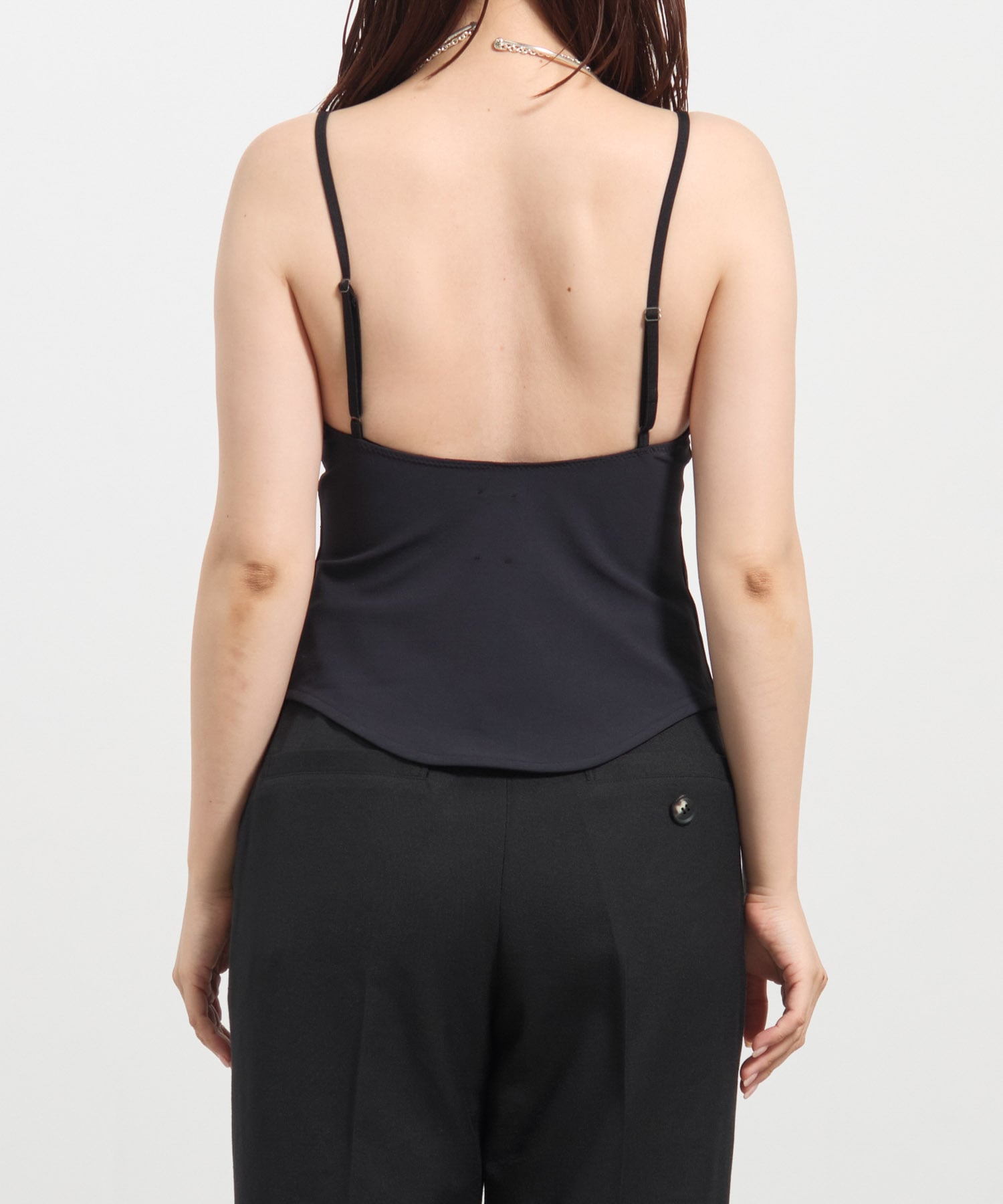 Tulle paneled cami(36 BLACK): FETICO: WOMENS｜THE TOKYO ONLINE STORE