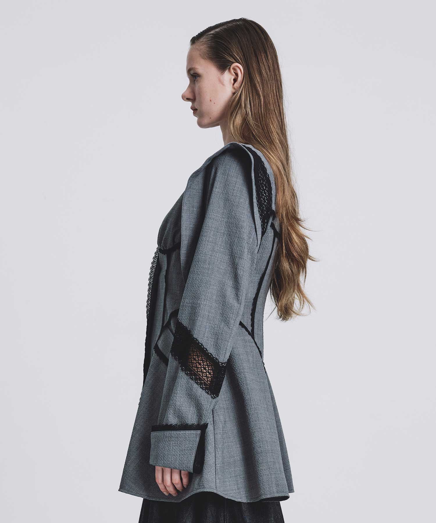 別注 LACE-PANELED JACKET(FREE BLACK): FETICO: WOMENS｜THE TOKYO