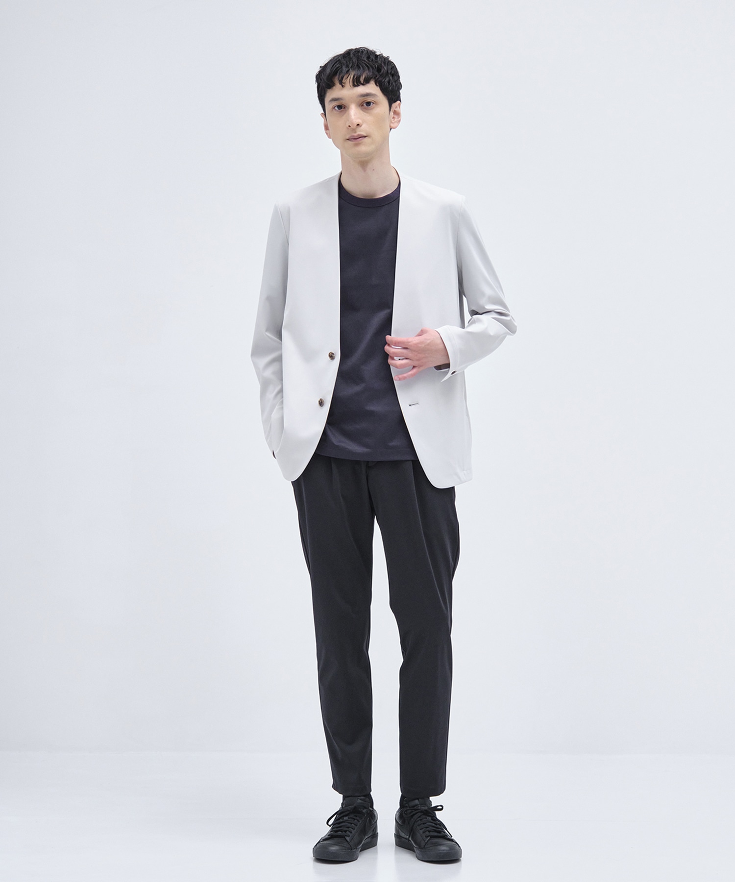 Ultra Right Washable High Function Jersey No Collar Jacket | THE TOKYO