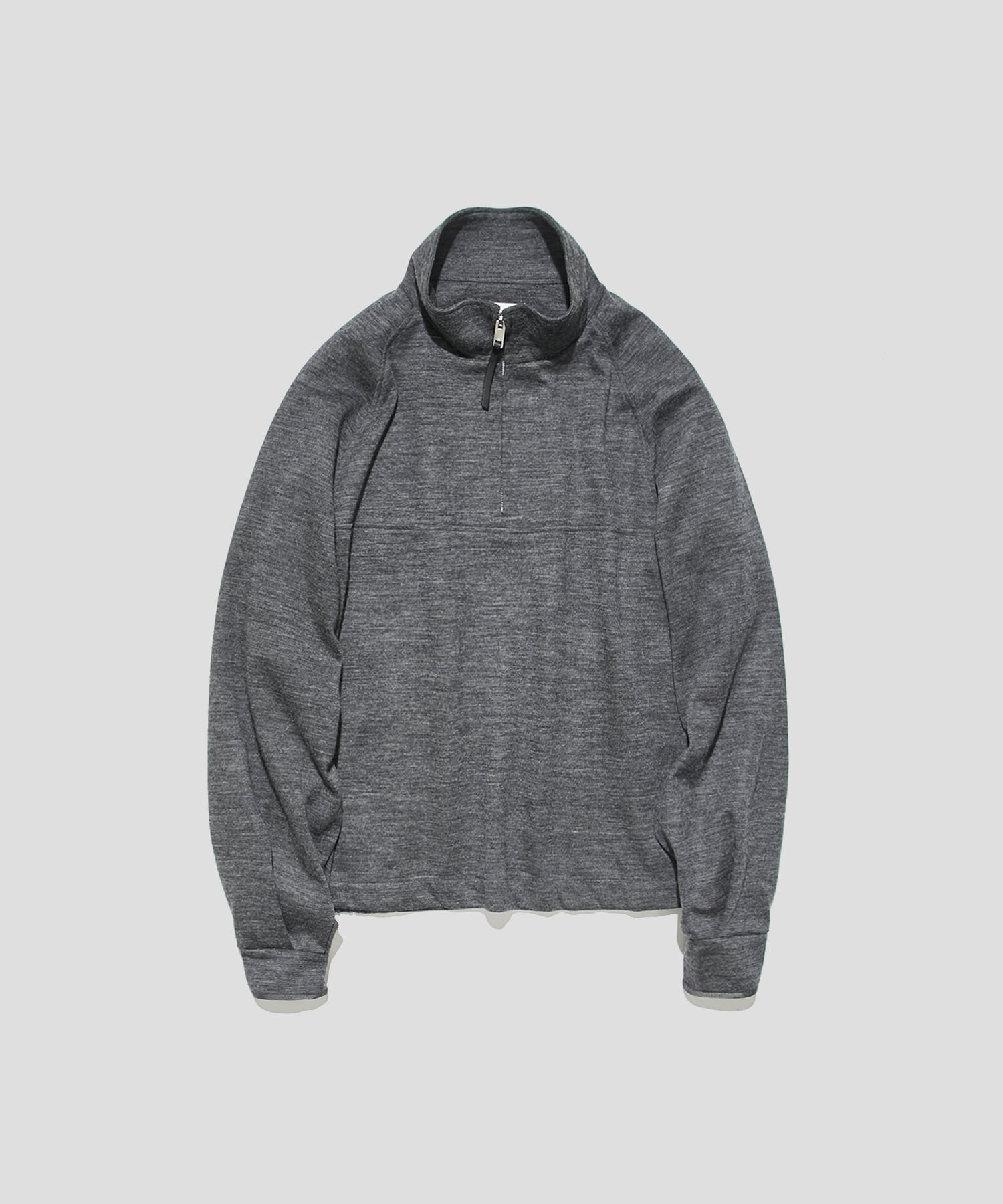 HALF ZIP STAND COLLAR PO(48 GREY): THE RERACS: MENS｜THE TOKYO