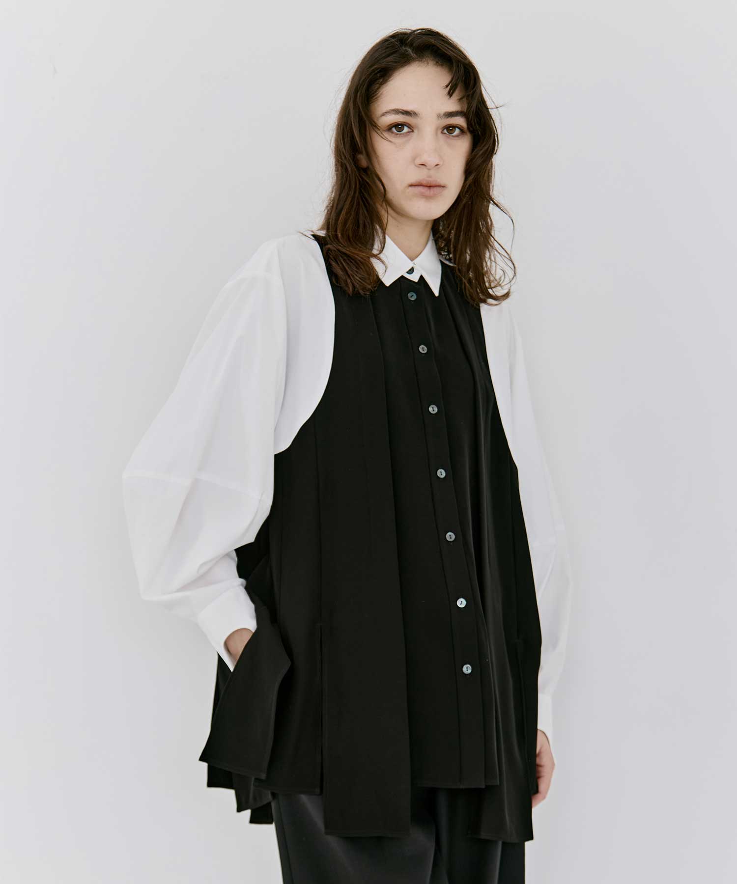PANEL-HEM PULLOVER(38 BLACK): ENFOLD: WOMENS｜THE TOKYO ONLINE STORE