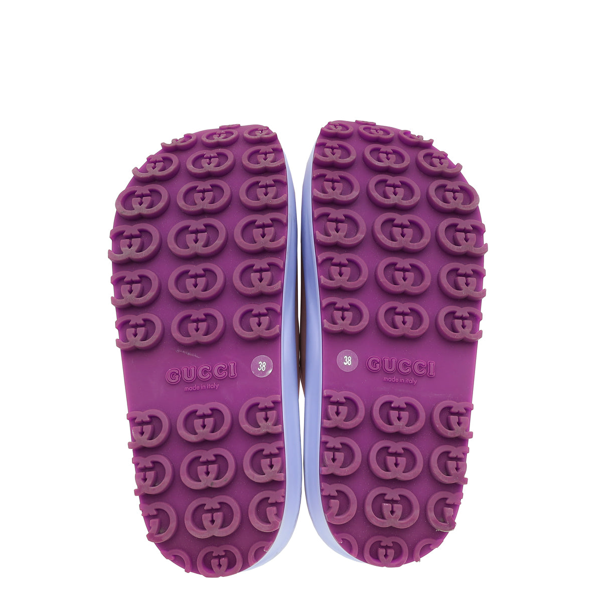 Gucci Bicolor Interlocking G Slide Sandals 38 – THE CLOSET