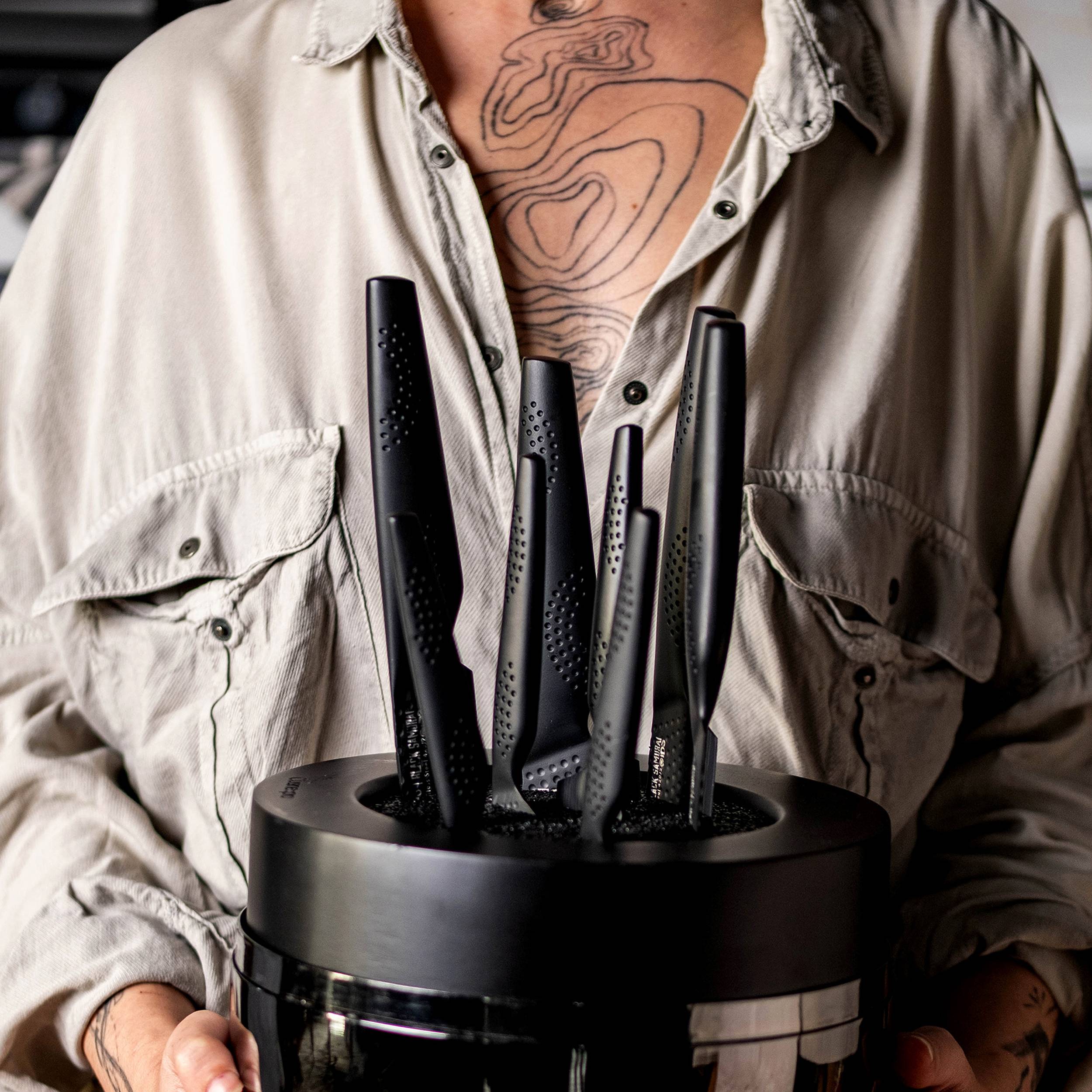 BLACK SAMURAI™ 9-Pc Knife Set | Cuisine::pro® – THE CUSTOM CHEF TM