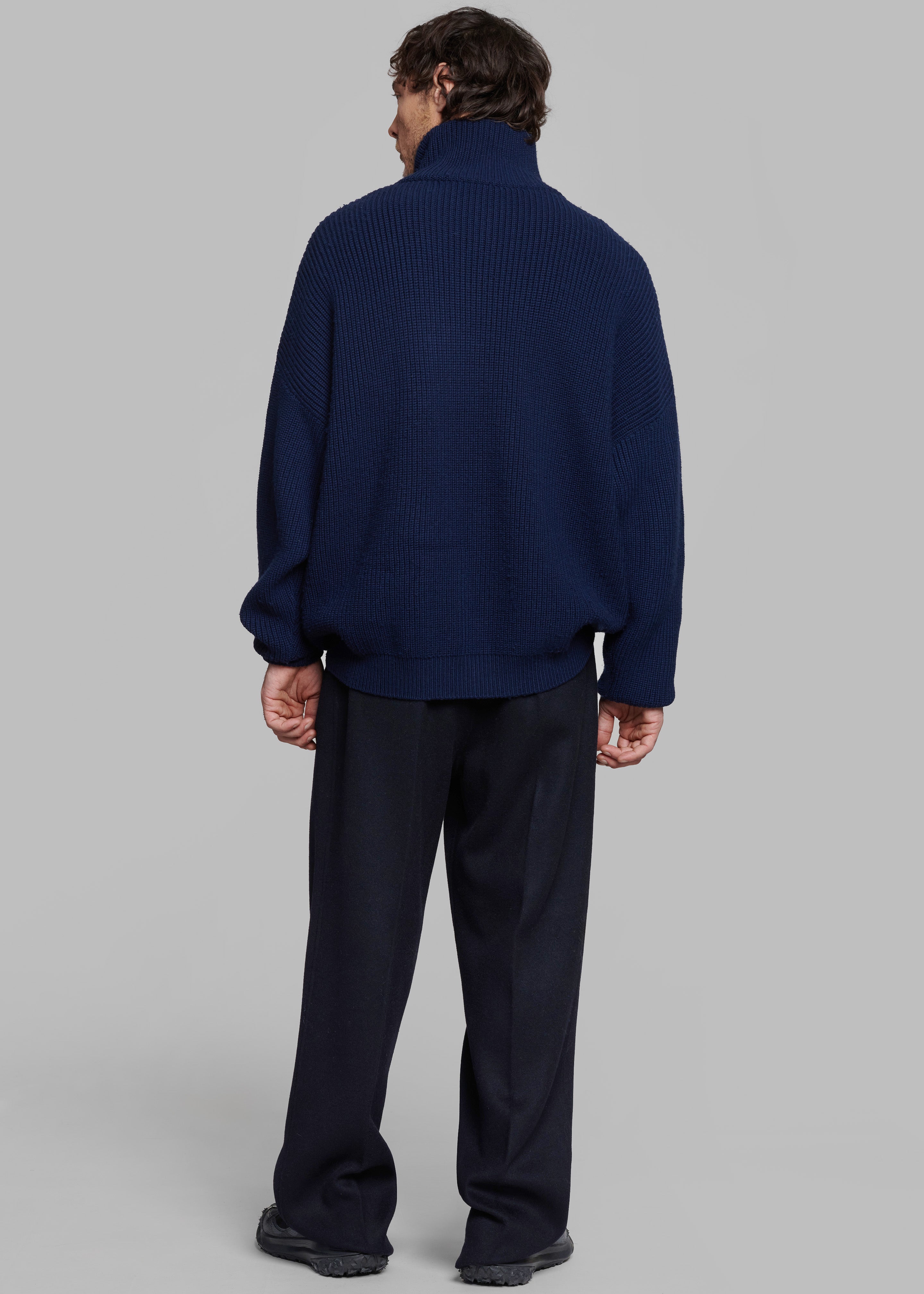 Harrison Quarter Zip Jumper - Navy – The Frankie Shop