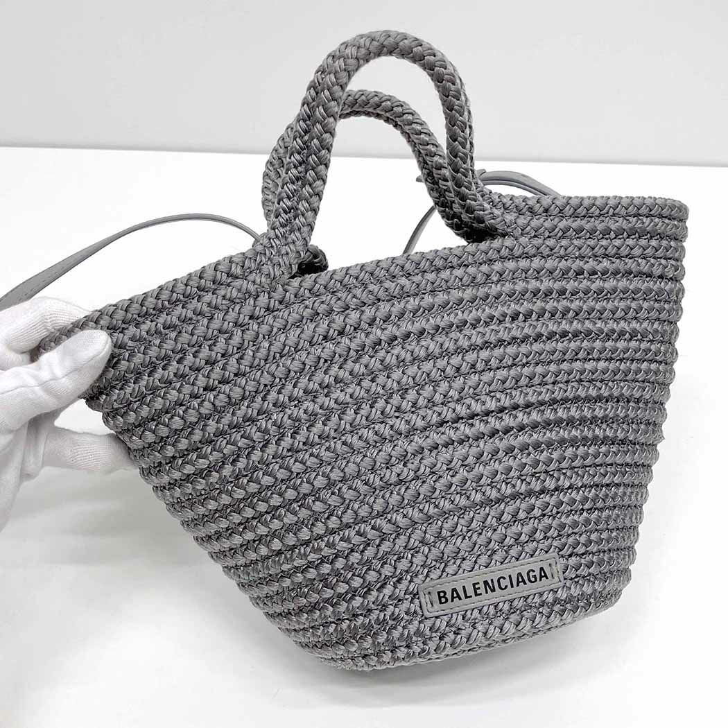 バレンシアガ イビザ スモール ナイロン グレー ロゴ 2WAY