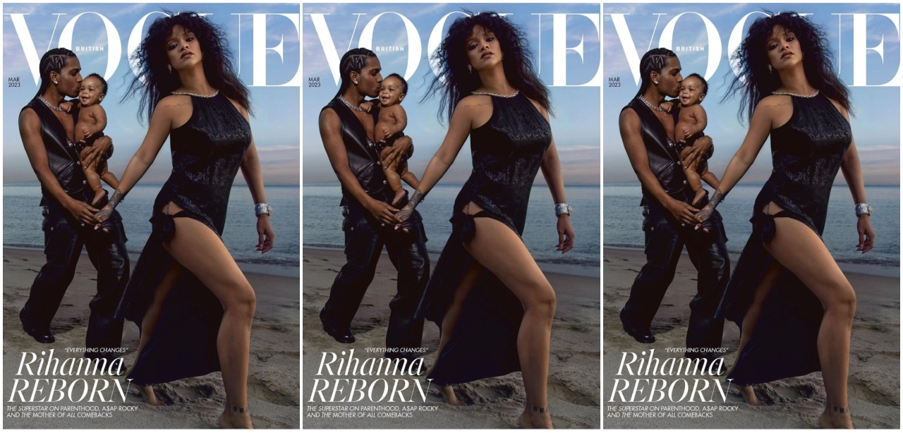 Rihanna and family cover British Vogue's Spring Fashion issue