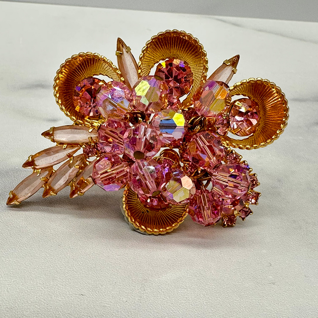Juliana Pink Crystal Rhinestone Brooch – The Jewelry Stylist