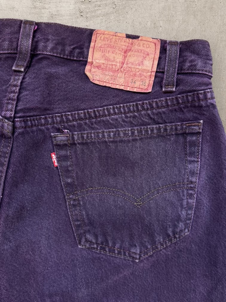 80s Levi's 501 Purple Dyed Denim Jeans - 32x30 – The Juncture