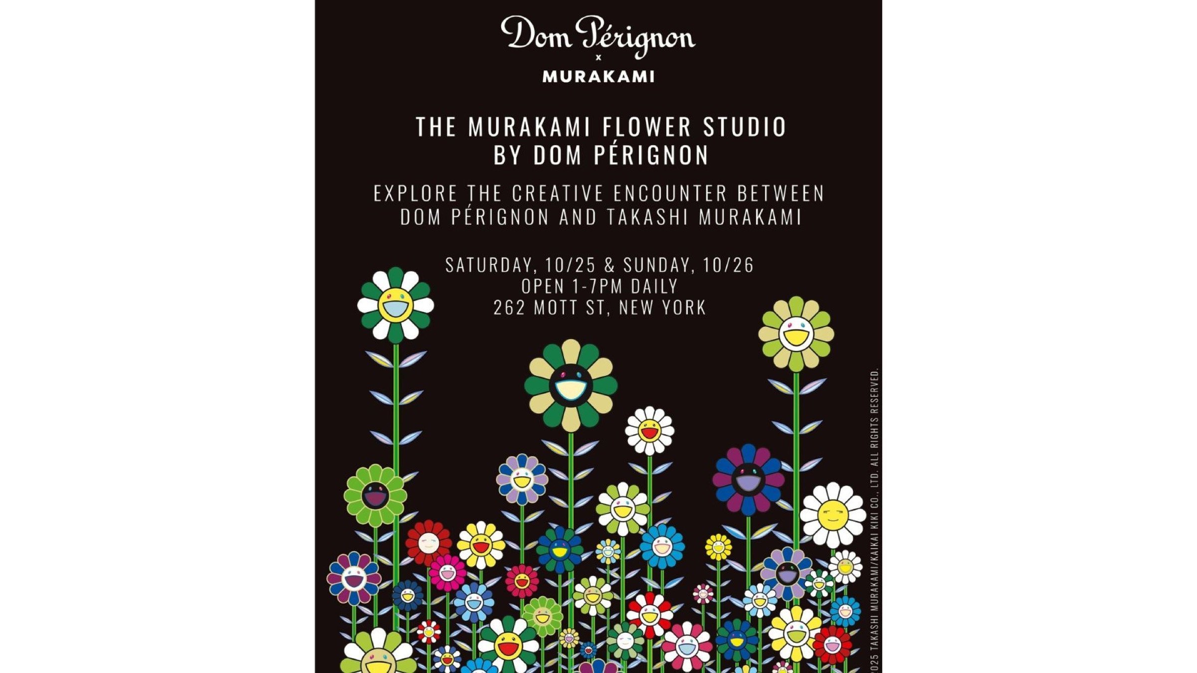 Dom Pérignon Unveils the Murakami Flower Studio in SoHo, NYC - The