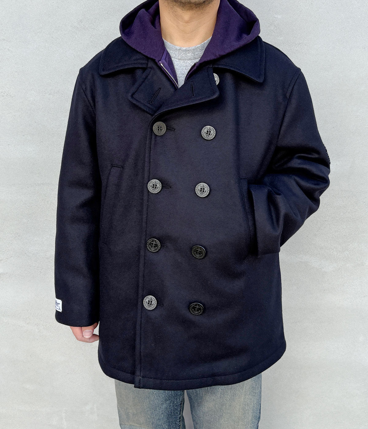 DESCENDANT/SUB WOOL COAT (NAVY)