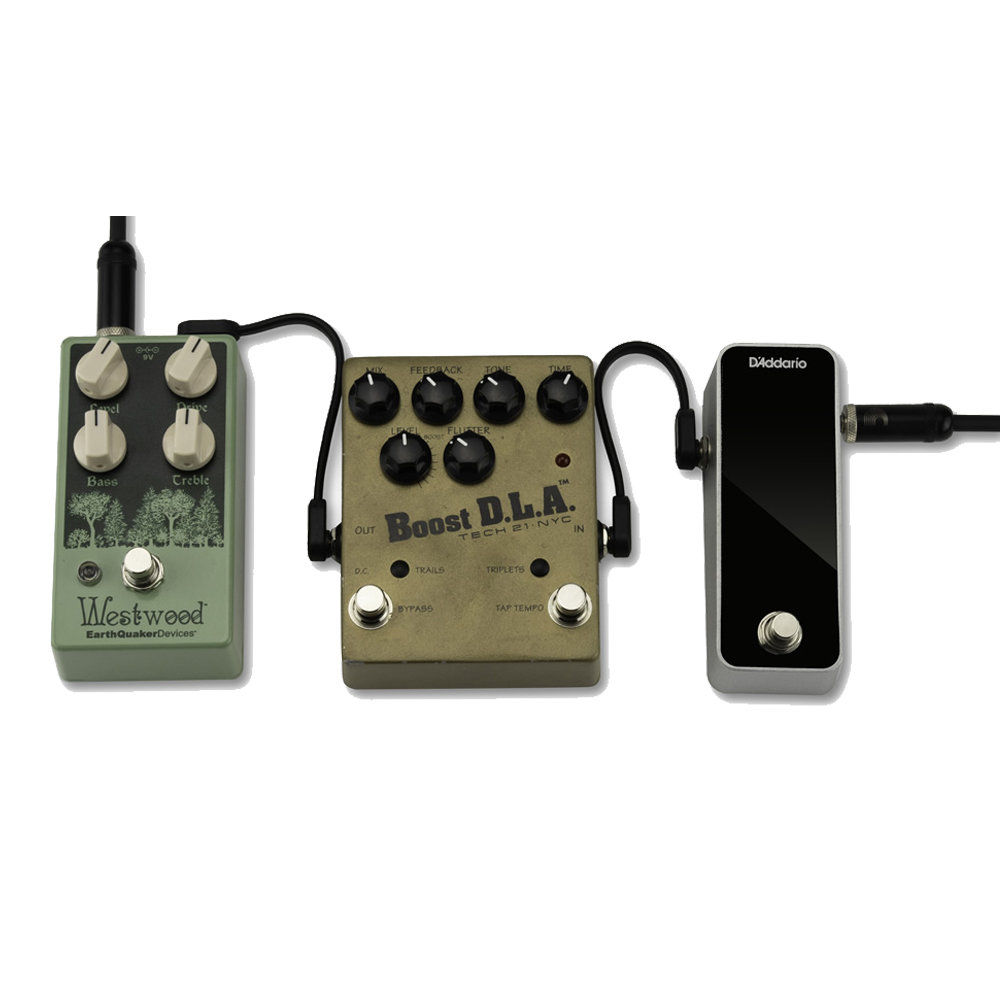 D'Addario Flat パッチケーブル 6inch (15cm) 2本入り ライトアングル